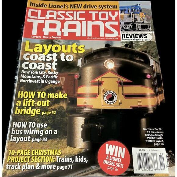 Classic Toy Trains December 2006 Layouts Coast To Coast Lift Out Bridge - Picture 1 of 4